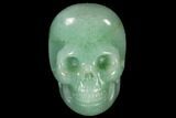 Realistic, Polished Green Aventurine Skull #116809-1
